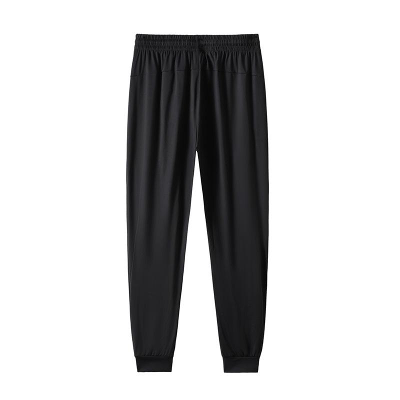 Plus Size Men's Summer Quick-Dry Ice Silk Pants: Lightweight, Loose, High Elastic, Finely Woven, Nylon Sports Pants (#067).