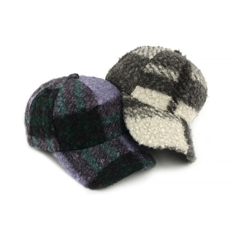 LDSLYJR Winter Polyester Print Casquette Warm Baseball Cap Adjustable Outdoor Snapback Hats for Men and Women 113