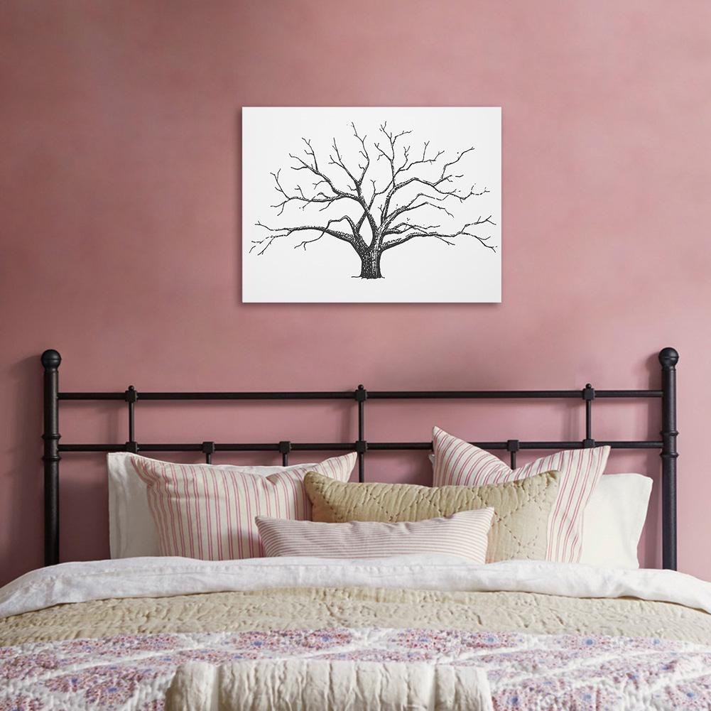 30x40cm Pittura a Impronta Digitale Fai-da-te per Matrimoni e Feste Albero delle Firme per Ospiti Decorazione per la Casa con Tampone d'Inchiostro