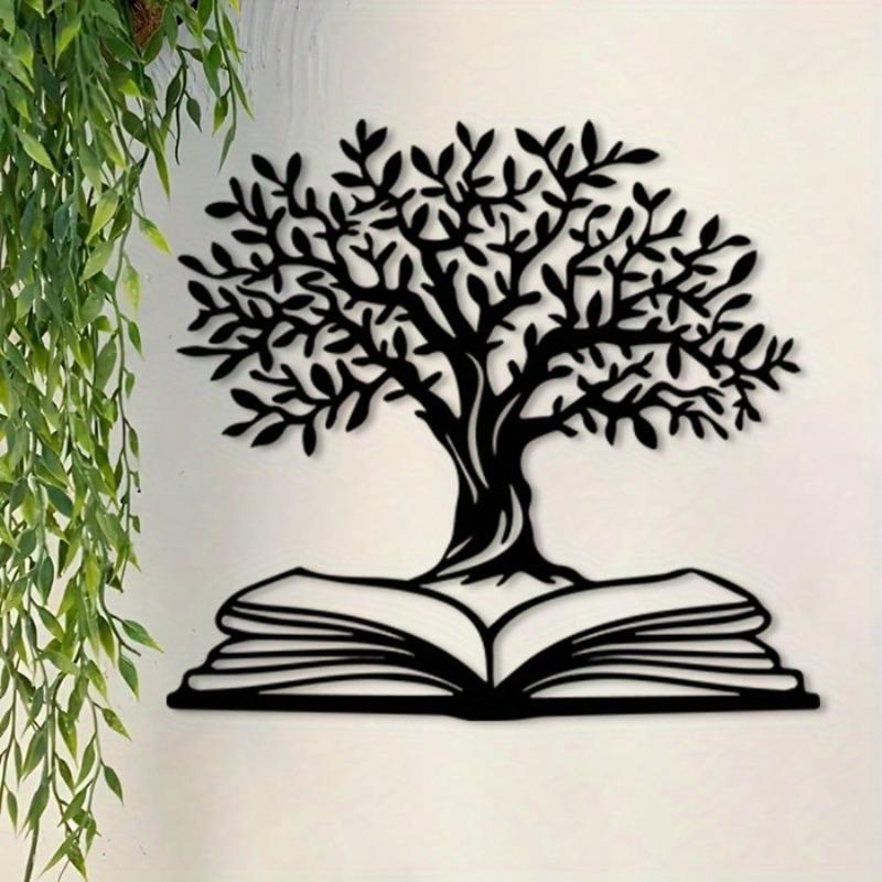 Tree of Life Metal Wall Art Rust Proof Iron Home Decor Book Lover Gift Christmas Decor