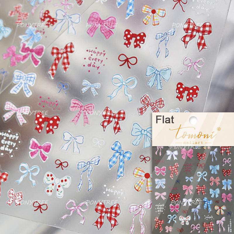 Delicate White Lace Bowknot Simulated Fabric Ribbon Silver Stamped Noble Rhinestone 5D Adhesive Nail Art Sticker Manicure Decal