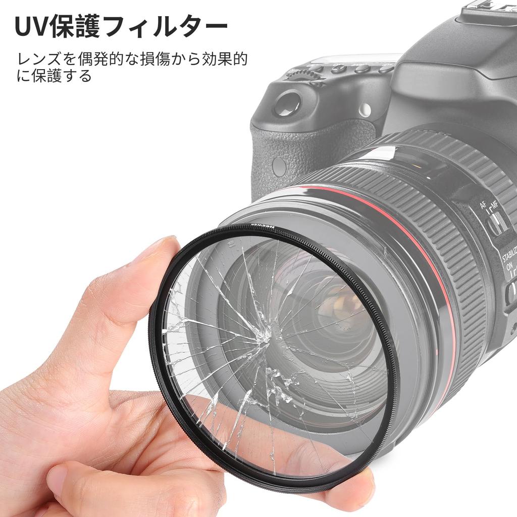 NEEWER 67mm UV/CPL/ND Filter Set, Optical Glass, Circular Polarizing, ND4, Light Reduction, Aluminum Alloy Frame