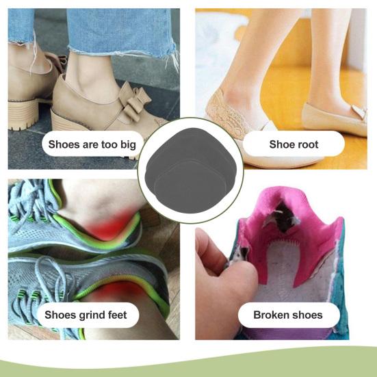 2 Pairs Shoe Heel Repair Patches Self-Adhesive Soft Inside Running Shoes Hole Repair High Heels Pain Relief Insert Cushions Pads Protectors Kit