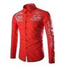 New Autumn And Winter Men's Shirt Printing Casual Long-sleeved Shirt