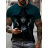 Fashion Tattoo Nun 3D Printed T-Shirt For Men Cool Pattern Tees Summer Casual Round Neck Short Sleeve Tops Street Tee Shirts