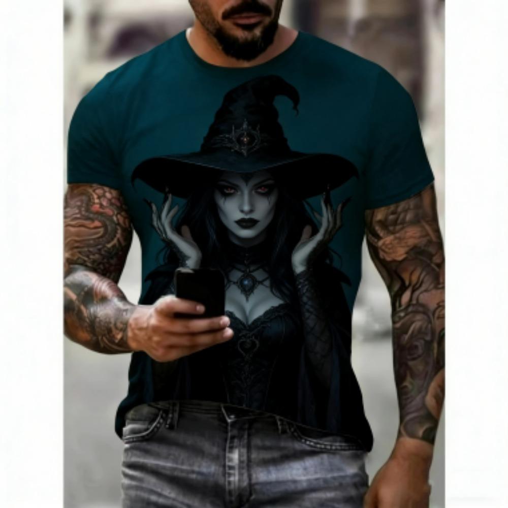 Fashion Tattoo Nun 3D Printed T-Shirt For Men Cool Pattern Tees Summer Casual Round Neck Short Sleeve Tops Street Tee Shirts