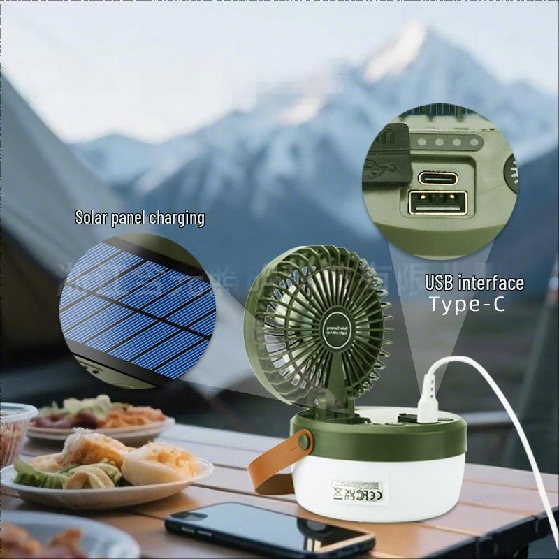 Taichuang Outdoor Solar Camping Fan Light