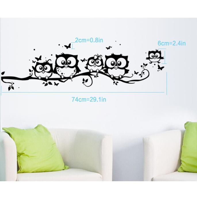 Kids Nursery Room Vinyl Art Cartoon Owl Butterfly Wall Sticker Decor Home Decal Kids Nursery Room Vinyl Art Cartoon Owl Butterfly Wall Sticker Decor Home Decal
