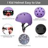 Kids Bike Helmet Toddler Ages 3-8 Years Old Boys Girls Children Adjustable Bicycle Helmet Purple