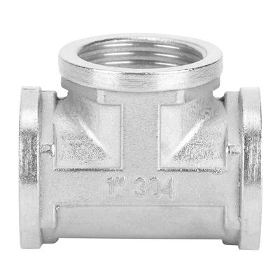 304 Stainless Steel Tee Threaded Pipe Connector for Industrial Pipe Shelf Household Tool1in X 1in X