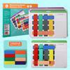 Children's Early Education Magnetic Tangram Teaching Aids, Shape Color Cognition Puzzle Assembly Matching Building Block Puzzle Toy