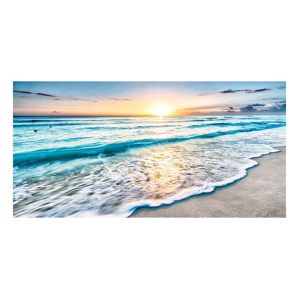 

Прибрежное настенное искусство Яркий природный морской пляжный пейзаж Живопись Декорация Холст Принт, Декор для гостиной, Постер, Принт, Произведение искусства 20x40cm