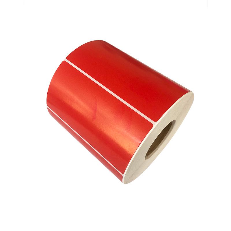 Colored Self-Adhesive Paper Stickers - Red, Yellow, Blue, Green for Barcode Printing
