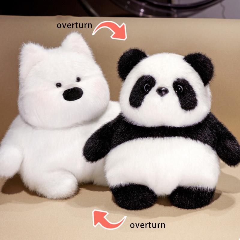 

Переворачивающийся щенок панда плюшевая игрушка кукла дети фестивали подарок украшение для дома