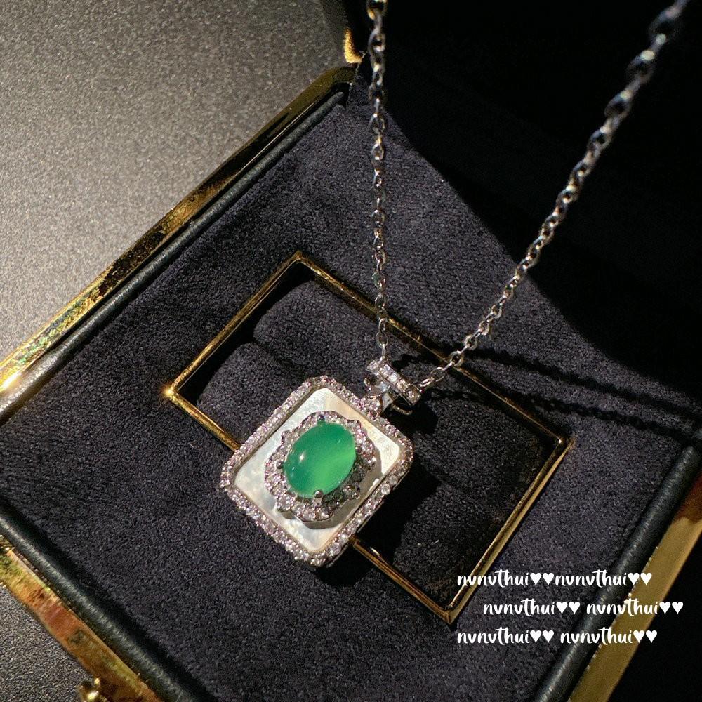 Lychee Frozen White Chalcedony Fairy Gem Necklace, New Chinese Style, Chalcedony Fritillary Perfume Bottle Zircon Necklace