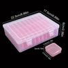 Multifunctional DIY Diamond Painting Storage Box Nail Art Jewelry Rhinestone Mosaic Organizer Container - Clear & Stackable