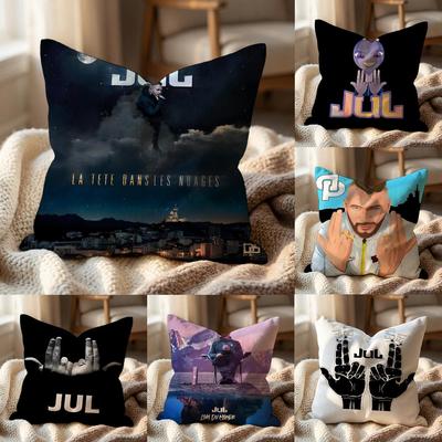 Rapper JuL C'est Pas Des Lol Cushion Cover Multi-Scene Pillow Cover for Home & Car - Reversible, Soft & Durable for Daily Use