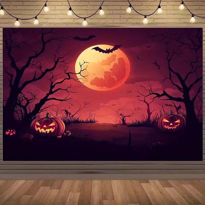 Photography backdrop cloth 1 piece per pack. Halloween backdrop cloth made of durable polyester fabric.