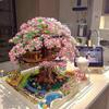 Cherry Blossom Treehouse Building Blocks - High Difficulty Princess Series for Girls' Birthdays.
