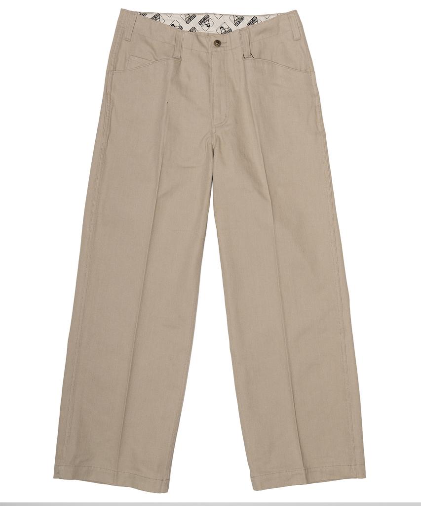 BEN DAVIS Extra Wide Cotton Pants Beige