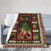 Red Truck Christmas Fleece Throw Blanket Nordic Merry Christmas New Year Blanket for Home Outdoor Super Warm Plush Thin Quilt