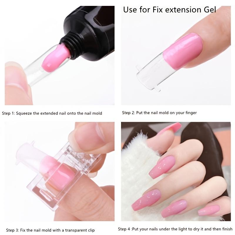 5pcs Nail Crystal Nail Mold Fixing Clip, Nail Tool Crystal Glue Clip, Crystal Delay Glue Setting Clip, Nail Glue