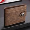 PU Leather Men's Short Wallet Ultra Slim Credit Card Holder Multi Card Case Purse Business Portable 3-fold Youth Fashion Wallet