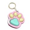 Lovely Claw Shape Stress Relief Keychain Portable Cat Paw Keyring for Anxiety Office Travel Accessories