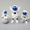 3 Piece Astronaut Figurines Cute Nordic Style PVC Spaceman Desk Decor for Cake Decoration Kids Room