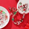 5pcs 12mm Glass Round Beads Christmas Tree Hat Spacer Bead for Keychain Christmas Decoration DIY Jewelry Making Supplies