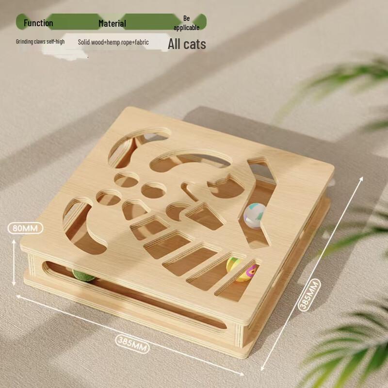 Oujiewang Square Sisal Cat Scratcher Maze Box