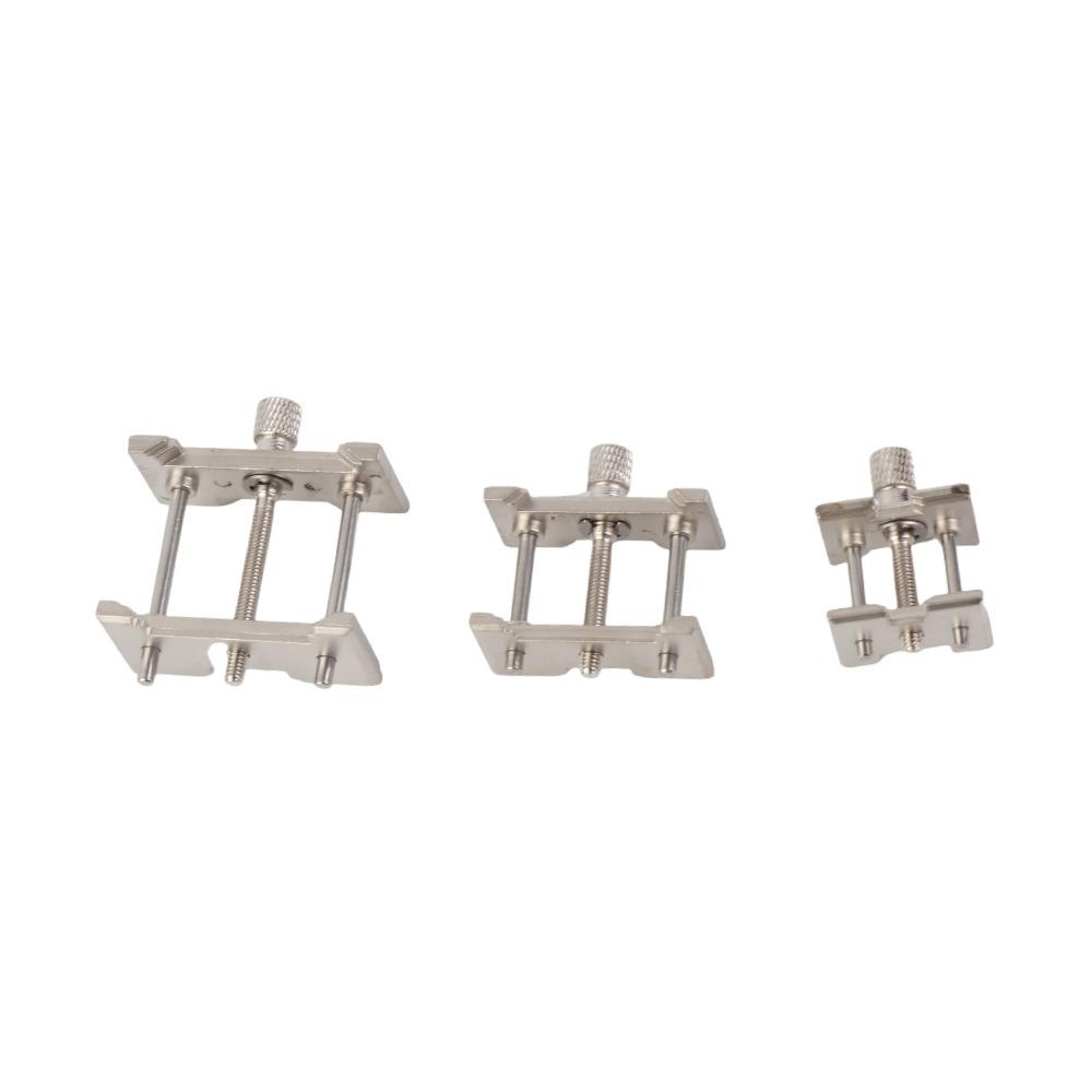 3pcs Silver Watch Movement Holder Metal Material Movement Fixed Base  Watch Repair