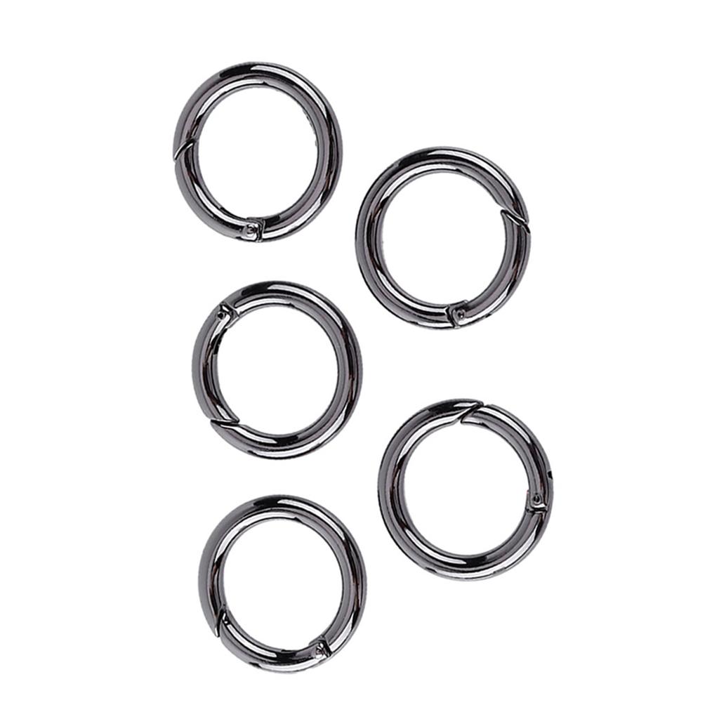 carabiner snap keychain tool locking carabiner Zinc Alloy Round Carabiner Spring Snap Clips Hook Keychain Keyring Buckle