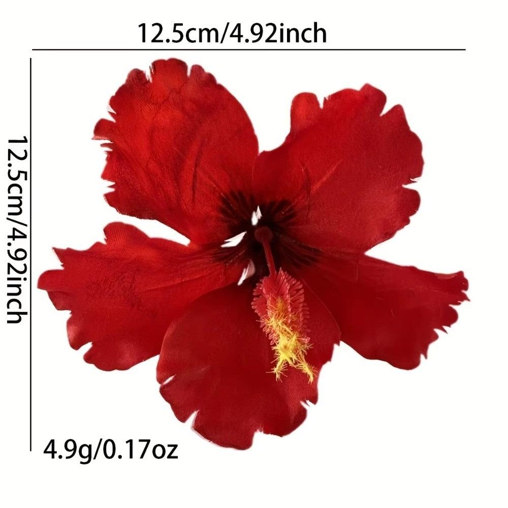 Floare Artificială Floare de Hibiscus Agrafă de Păr Nu Rănește Părul Stil Bohemia Accesorii de Păr Fotografie Plajă Călătorie Agrafă Laterală pentru Nuntă
