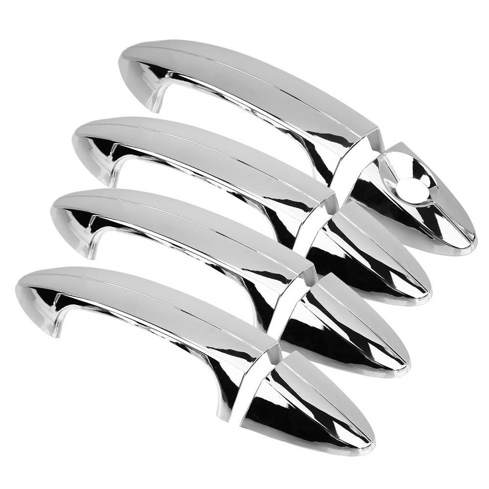 8 stk Bil Krom Elektroplettering Dørhåndtak Deksel Trim for Ford Fiesta 2009 2012