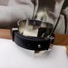 Armlet Belt Buckle Leather Bracelet Golden Women Open Bangle Exaggerated Metal Bangle  Versatile