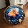 1pc Butterfly Mandala Artwork Umbrella with Plastic Handle,Suitable for All Seasons Home Travel Outdoor UmbrellaDD1310