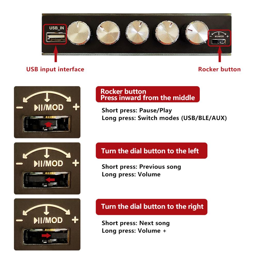 Módulo Mini Amplificador de Potência Chips HiFi Placa Amplificadora de Áudio CC 15-36V 160W X 2+220W Subwoofer Estéreo para Alto-falantes Domésticos DIY