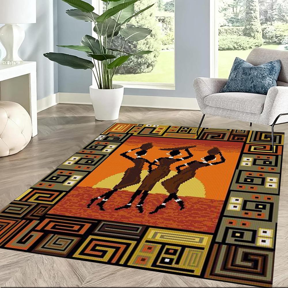 African Wildlife Celebration Floor Mats for Living Room, Bedroom and Room Decoration Are Suitable for Gifts.