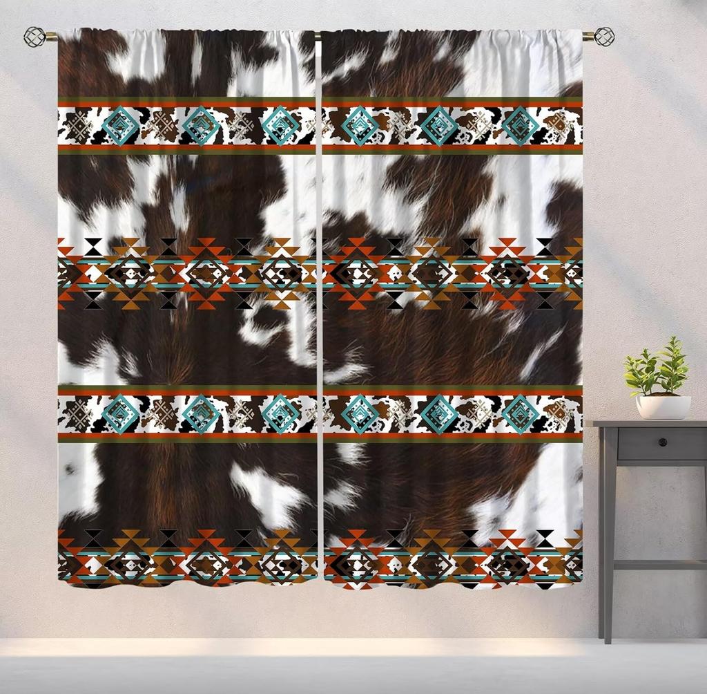 Leopard Print Curtains Brown Cheetah Wildlife Art Printed Window Drapes Bedroom Kitchen Decor Fabric Set Panel Curtain Blackout For Made Of Polyester