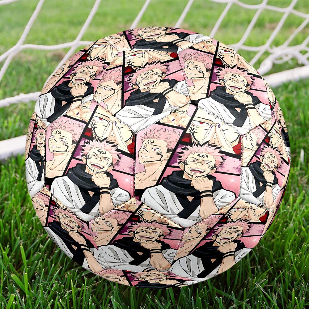 Jujutsu Kaisen Print Size 5 Soccer Ball, Standard Match Football for Sports Game and Team Practice, Ideal Gift for Soccer Fans