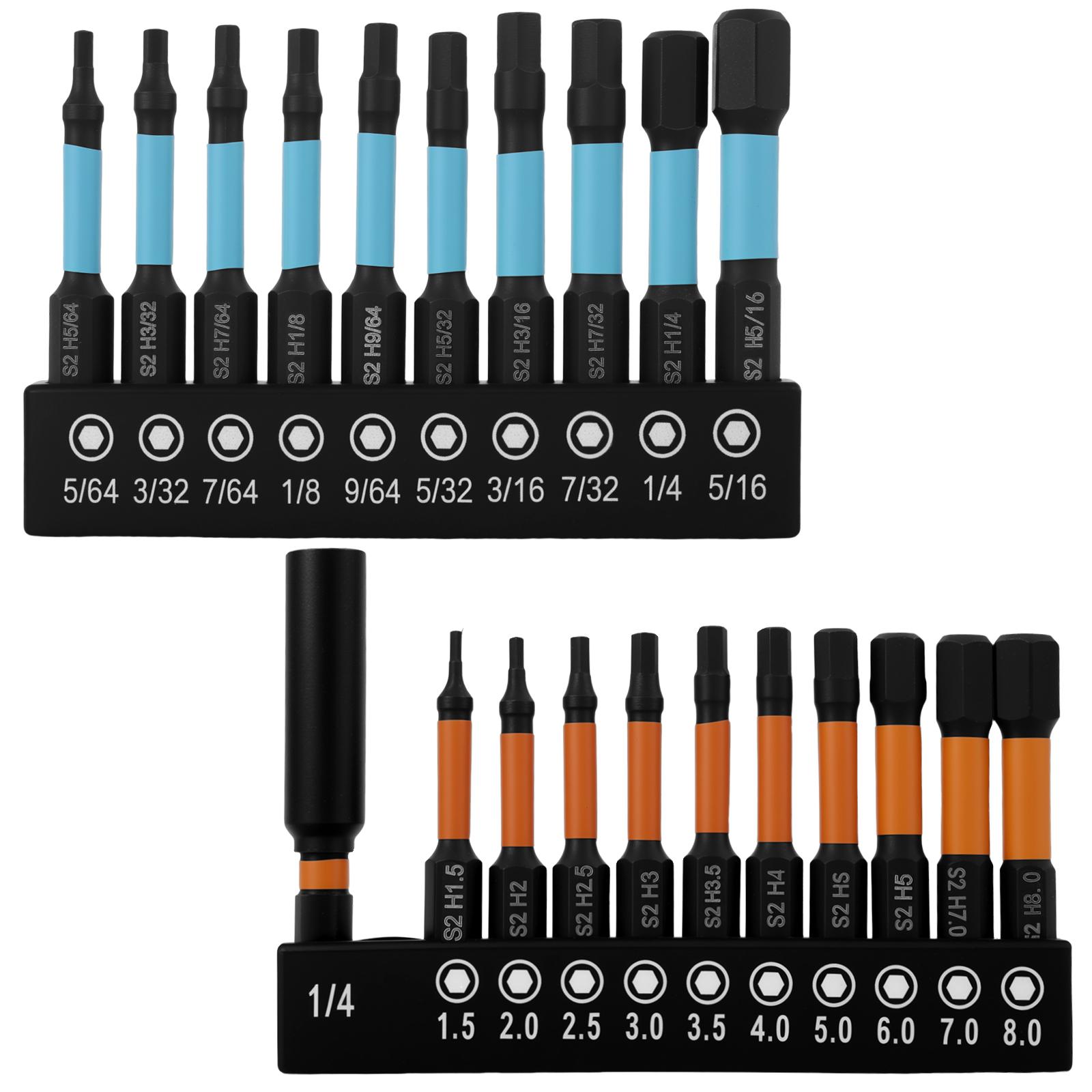 

Шестигранный ключ-шестигранник, набор бит для отвертки SAE, метрический, 1/4 дюйма, шестигранный хвостовик, магнитная отвертка, бита S2, стальная электрическая дрель, ручные инструменты