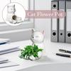 Blumentöpfe für Sukkulenten Keramik Klein Katzenform Pflanzgefäße Dekorative Wohnaccessoires Pflanzenübertopf für Balkon Schreibtisch