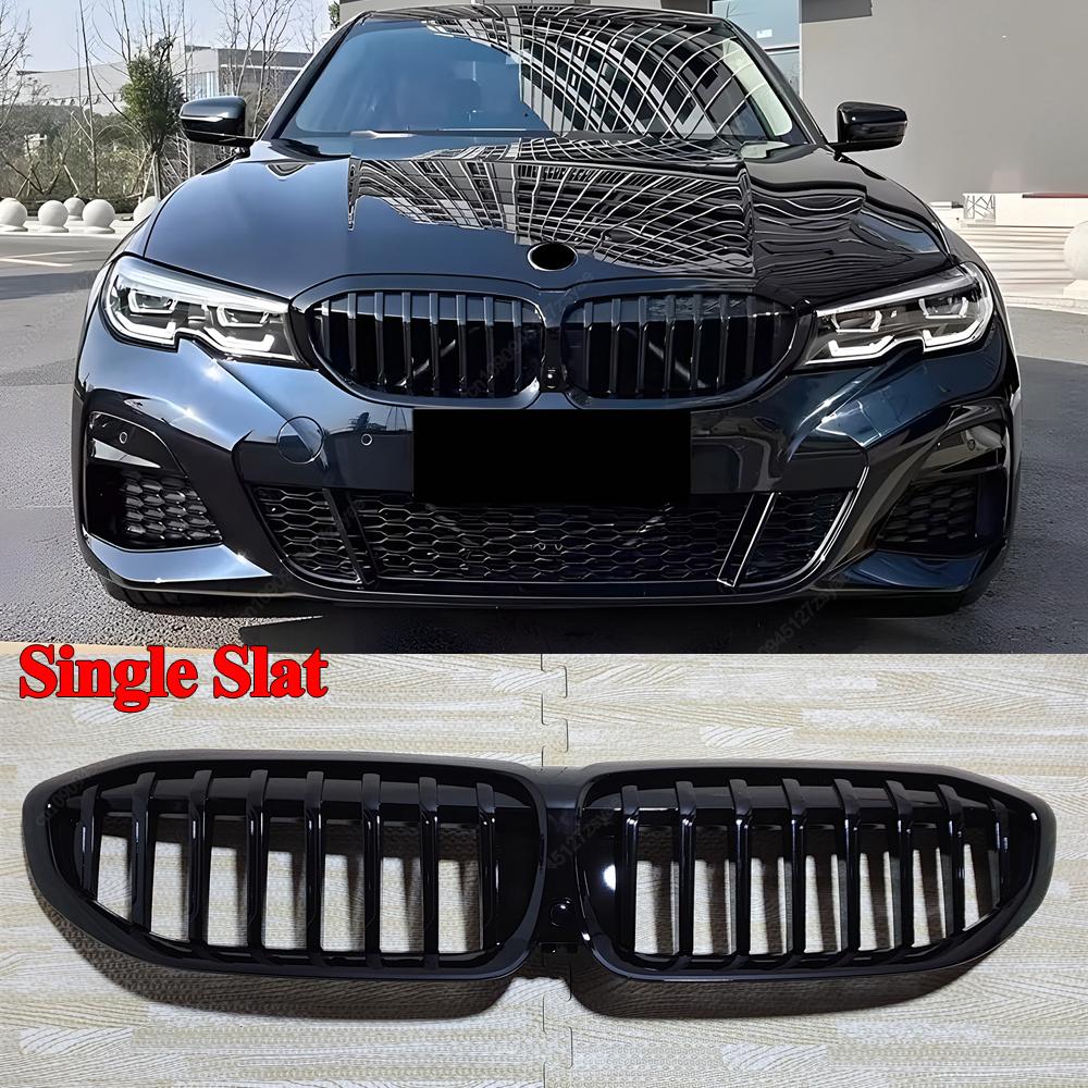 

Front Bumper Hood Kidney Grill Racing Grilles For BMW 3 Series G20 G21 318i 320i 330i M340i 330d 2019-2022 Black Bodykits Tuning