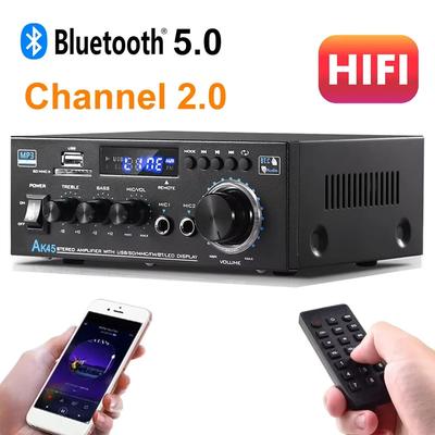 AK45 Erősítő HiFi Sztereó Erősítő Csatorna 2.0 Max Teljesítmény 90Wx2 Bluetooth Erősítő Házimozihoz Autós Erősítő De Audio