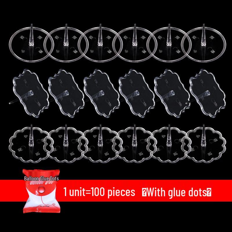 

Transparent Plastic Support Bracket for Cake Decorations and Doll Inserts Mini Base 100 pcs with Glue Points