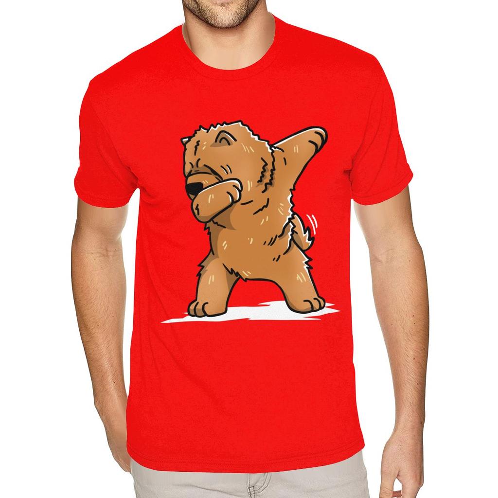 Short Sleeves Round Collar Pure Cotton Chow Chow T-Shirts Free Man's S TeeShirt Breathable men clothing