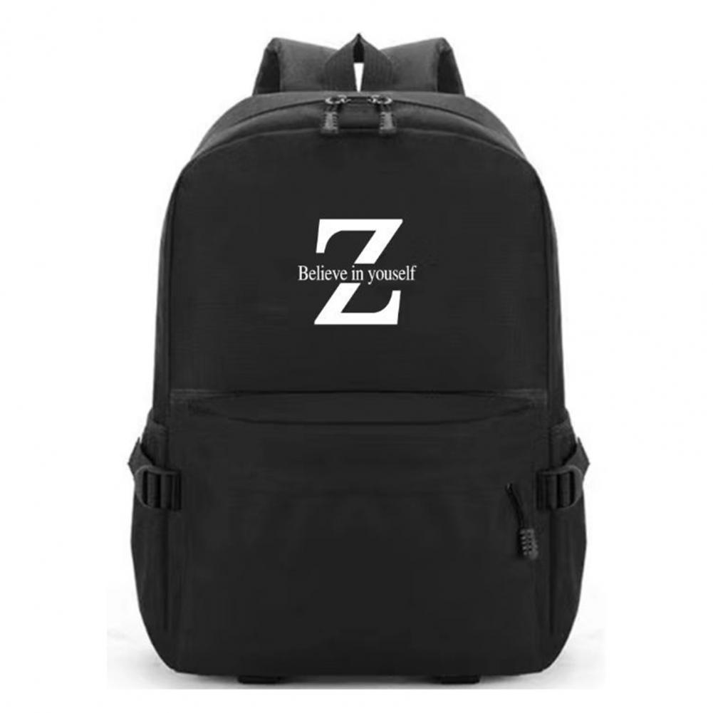 Kids Schoolbag Wide Padded Shoulder Straps Waterproof Scratch-resistant Large Capacity Letter Print Solid Color Backpack