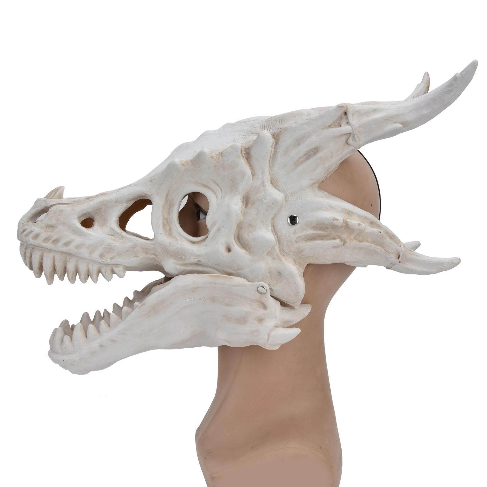 

Latex Simulation Dinosaur Skull Mask Head Cover Halloween Costume Party Cosplay Props Decoration