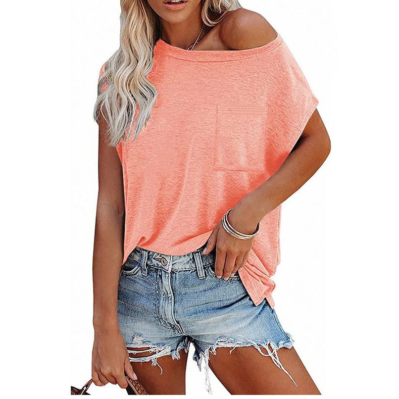 Floral Print T Shirt For Women With Spliced Design And Cotton Blend Fabric For Casual Wear